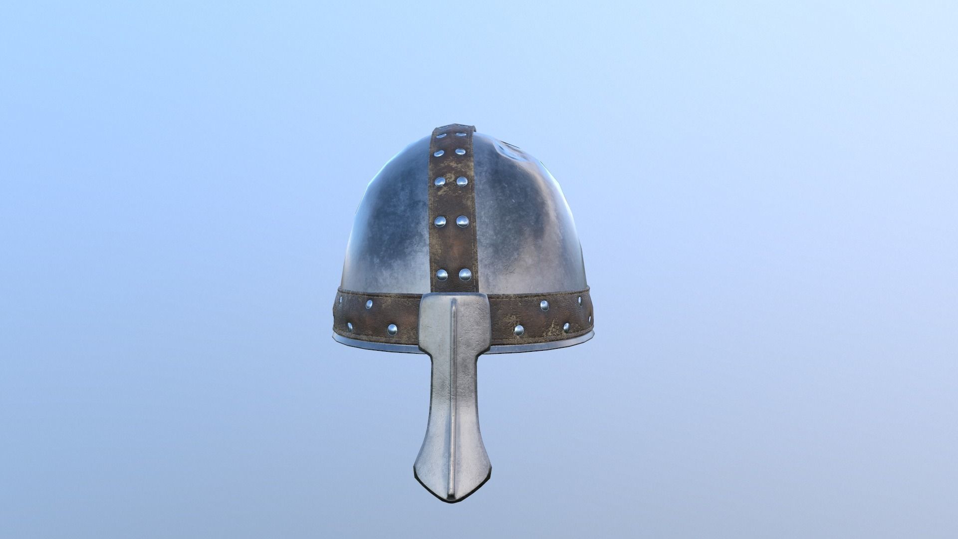 Medieval Helmet Low-poly 3D model_8