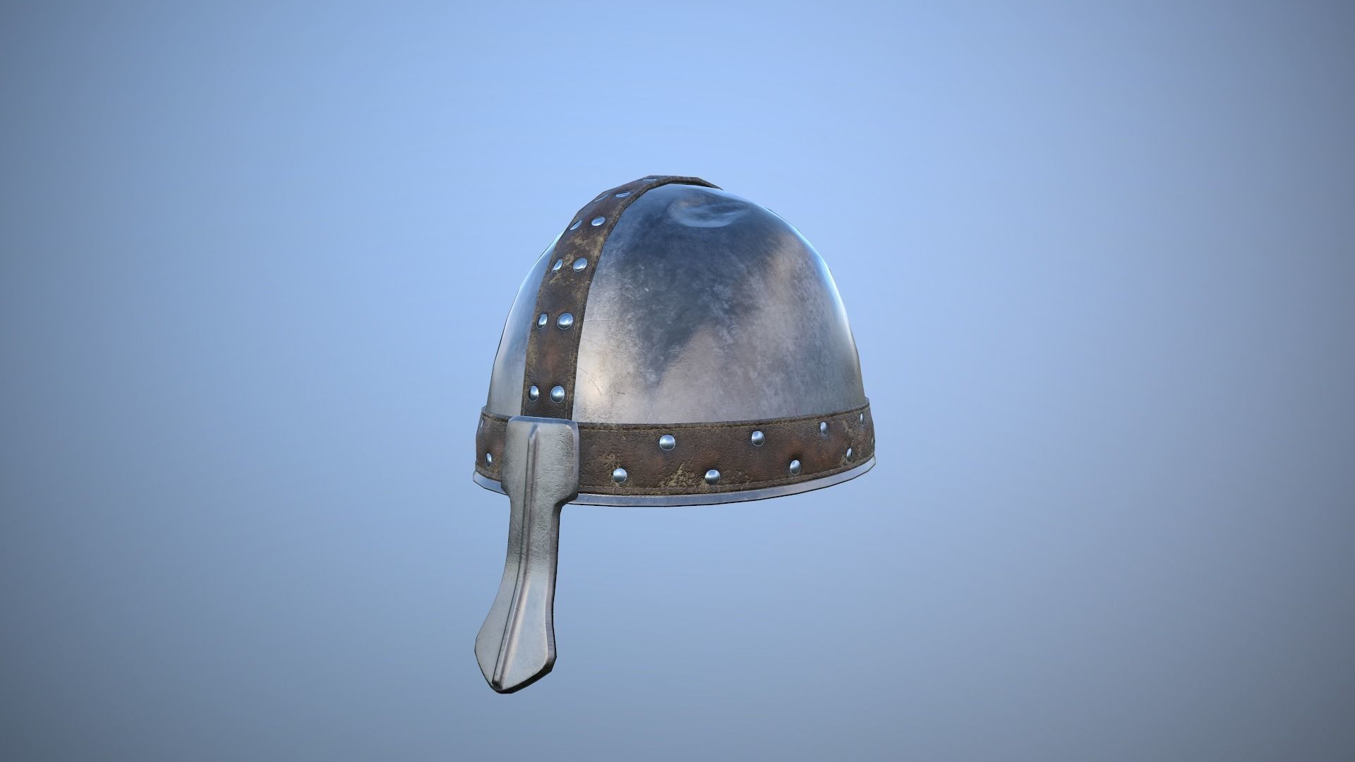 Medieval Helmet Low-poly 3D model_7