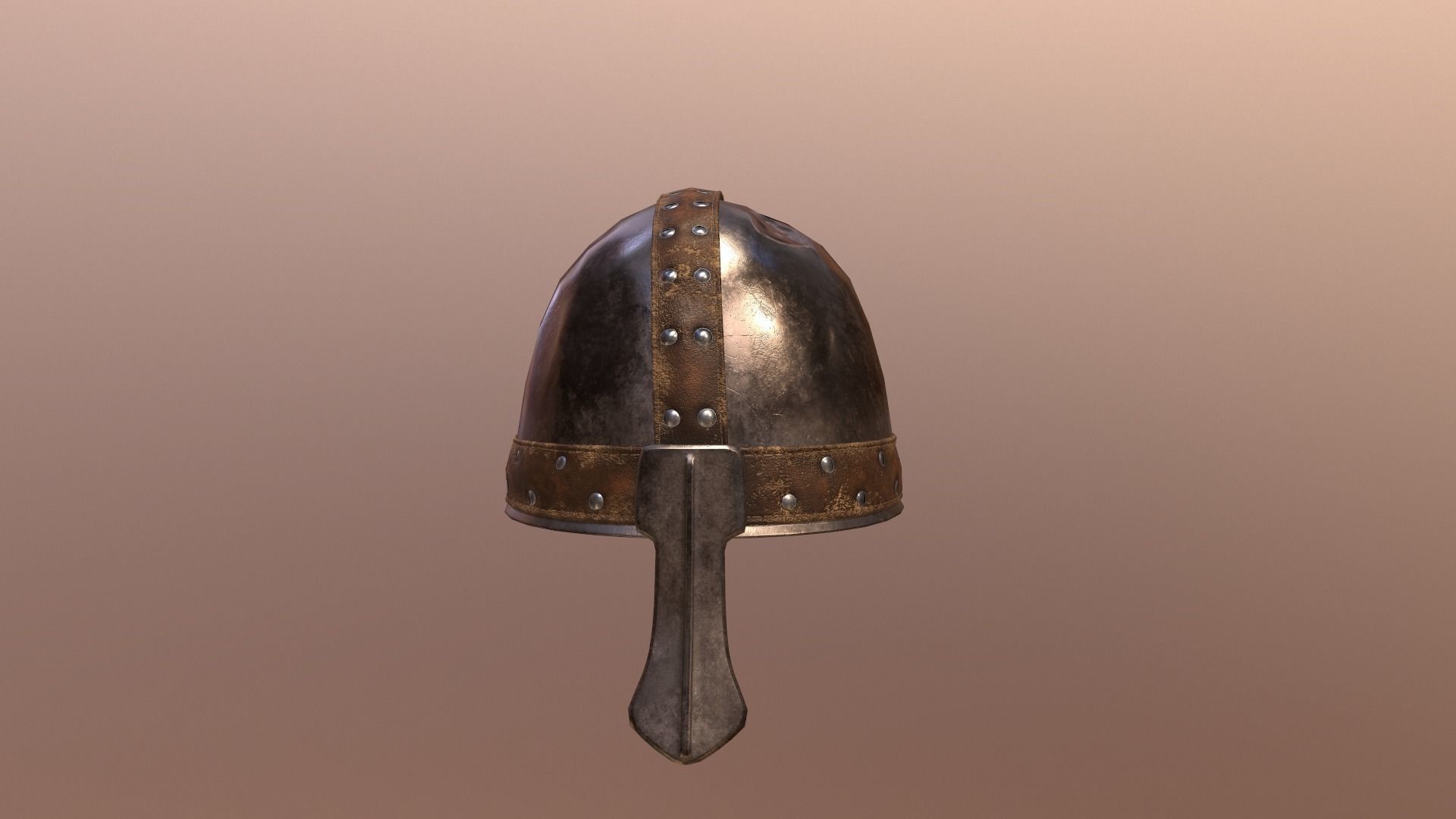 Medieval Helmet Low-poly 3D model_6