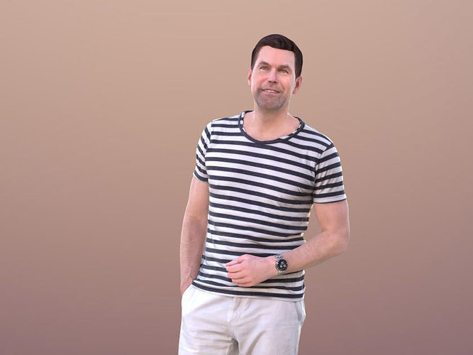 Lars 10432 - Standing Casual Man Low-poly 3D model
