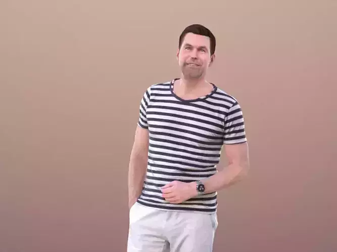 Lars 10432 - Standing Casual Man Low-poly 3D model