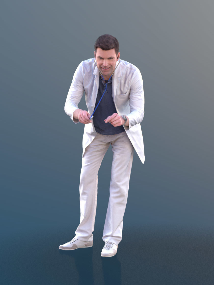 Lars 10430 - Working Doctor Low-poly 3D model_1