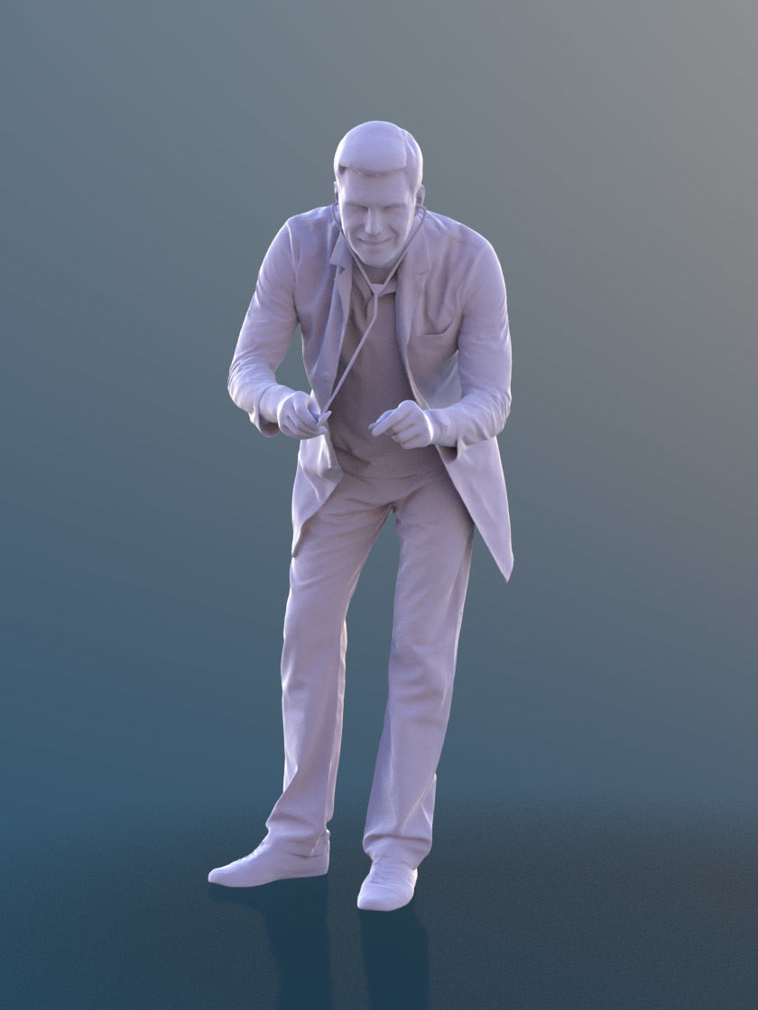 Lars 10430 - Working Doctor Low-poly 3D model_3