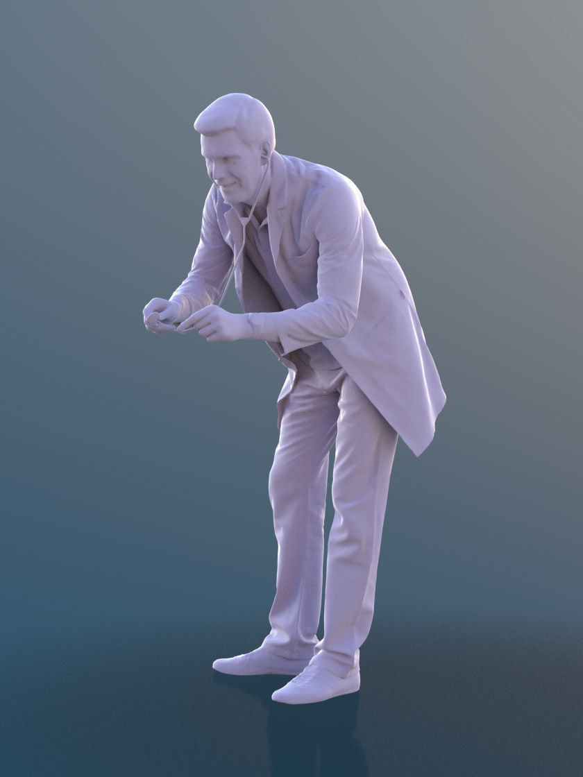 Lars 10430 - Working Doctor Low-poly 3D model_4