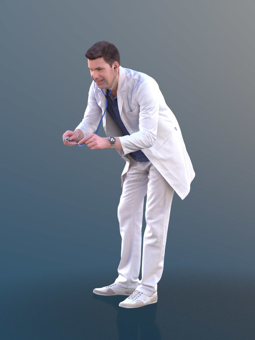 Lars 10430 - Working Doctor Low-poly 3D model_2