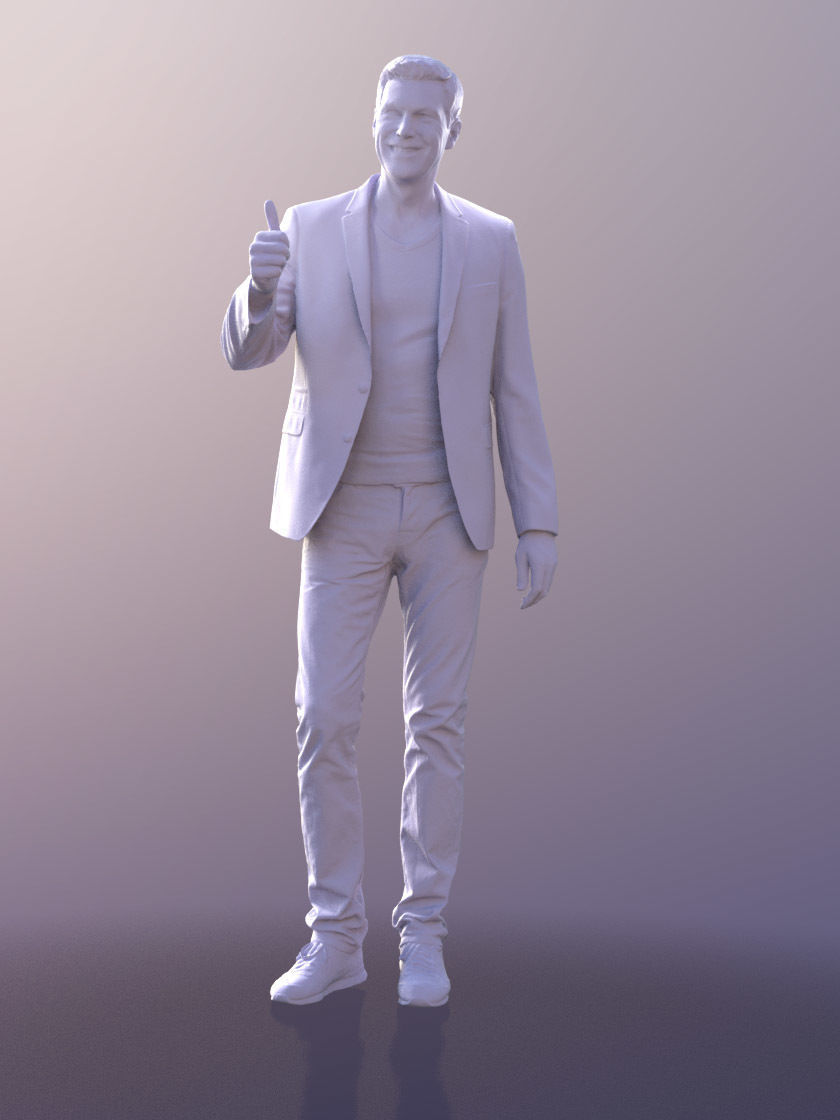 Lars 10422 - Talking Business Man Low-poly 3D model_3