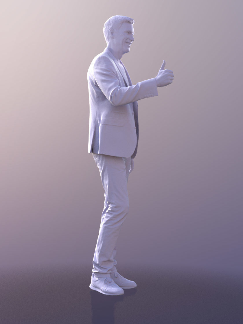 Lars 10422 - Talking Business Man Low-poly 3D model_4