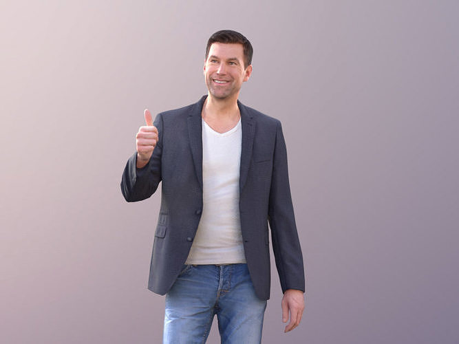 Lars 10422 - Talking Business Man Low-poly 3D model
