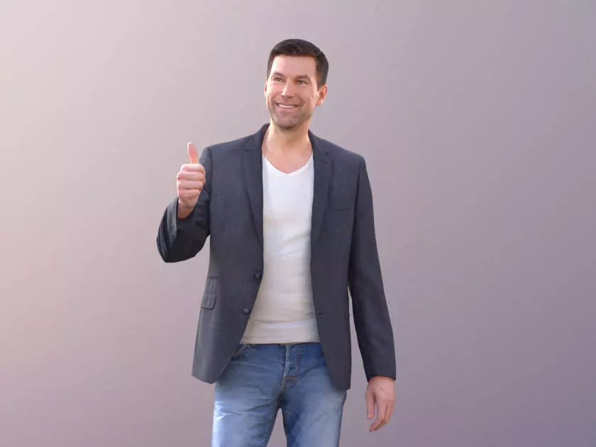 Lars 10422 - Talking Business Man Low-poly 3D model_0