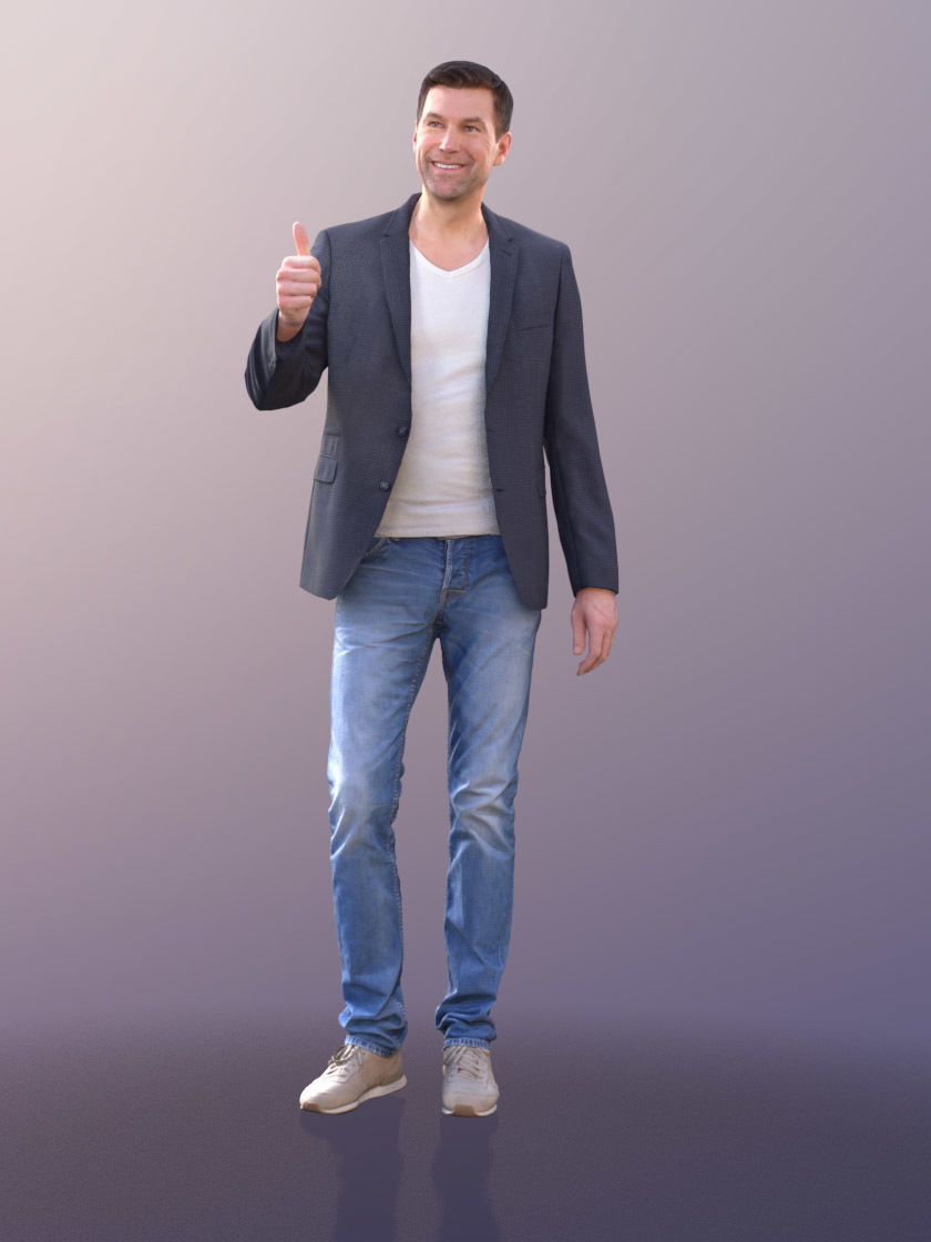 Lars 10422 - Talking Business Man Low-poly 3D model_1