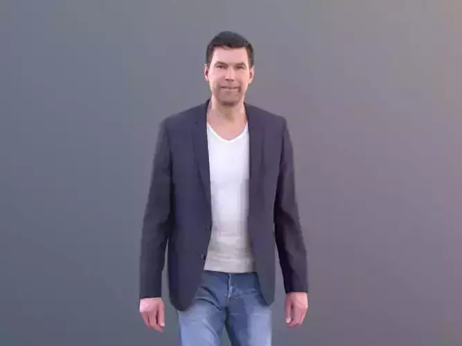 Lars 10421 - Walking Casual Man Low-poly 3D model