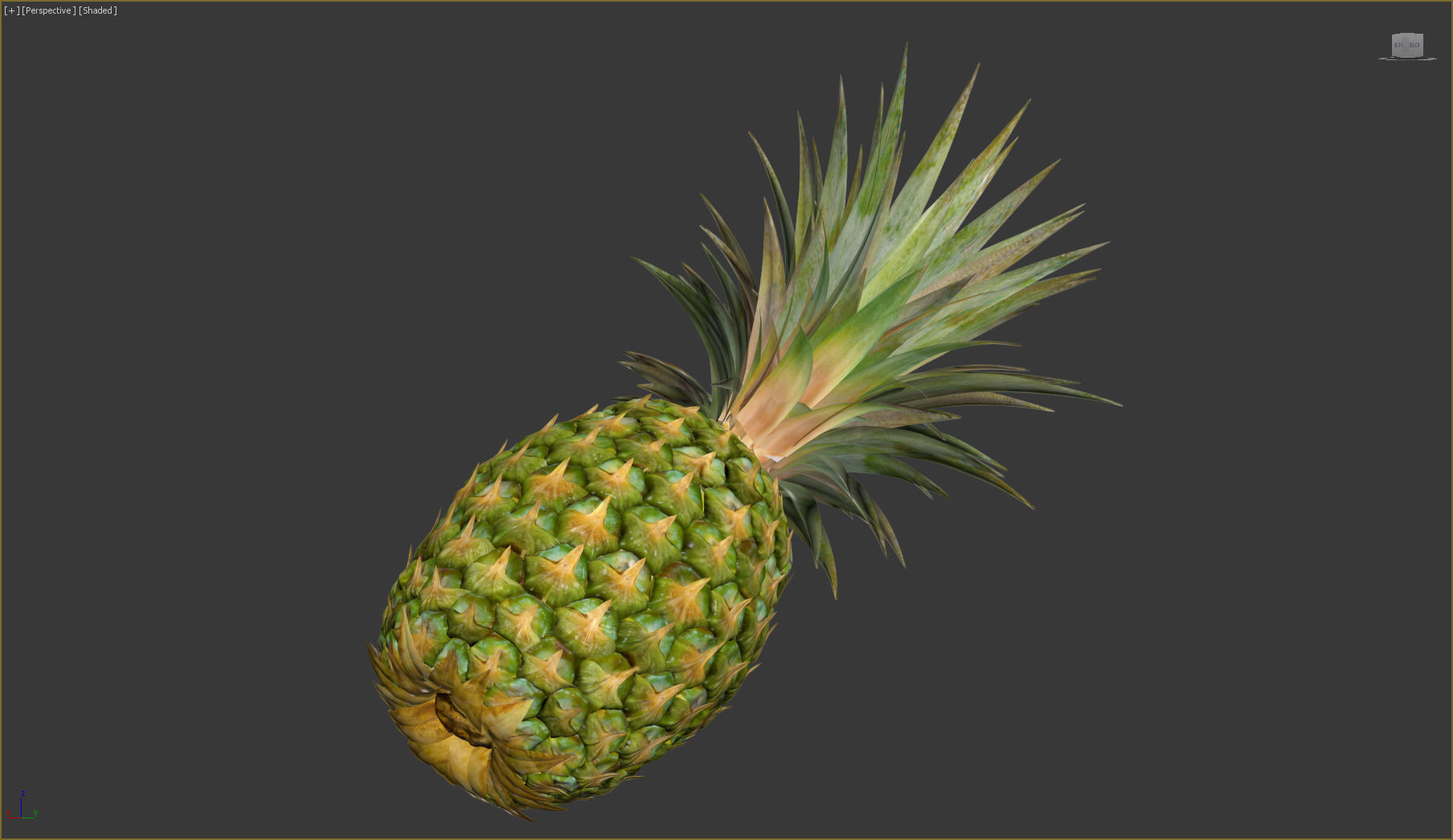 Fruits fruit bowl with oranges and pineapples 3D model_9