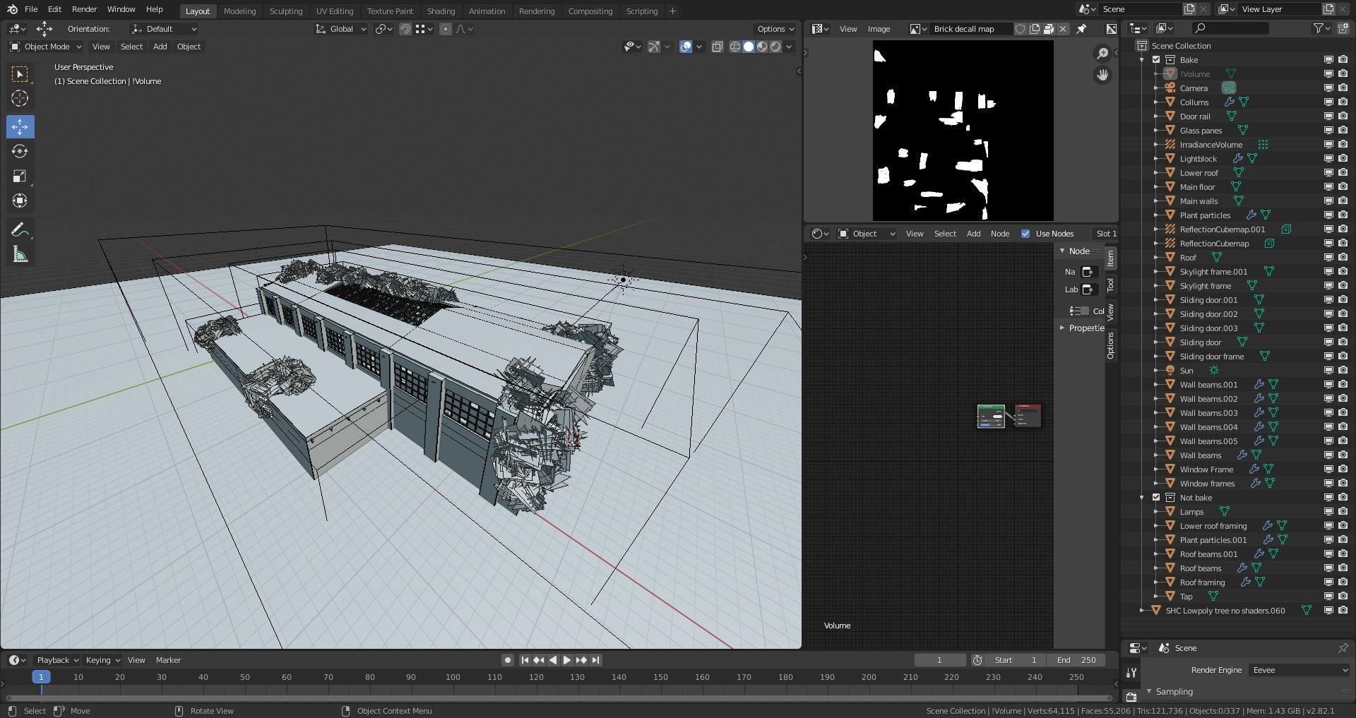 SHC Abandoned Factory hall Low-poly 3D model_9