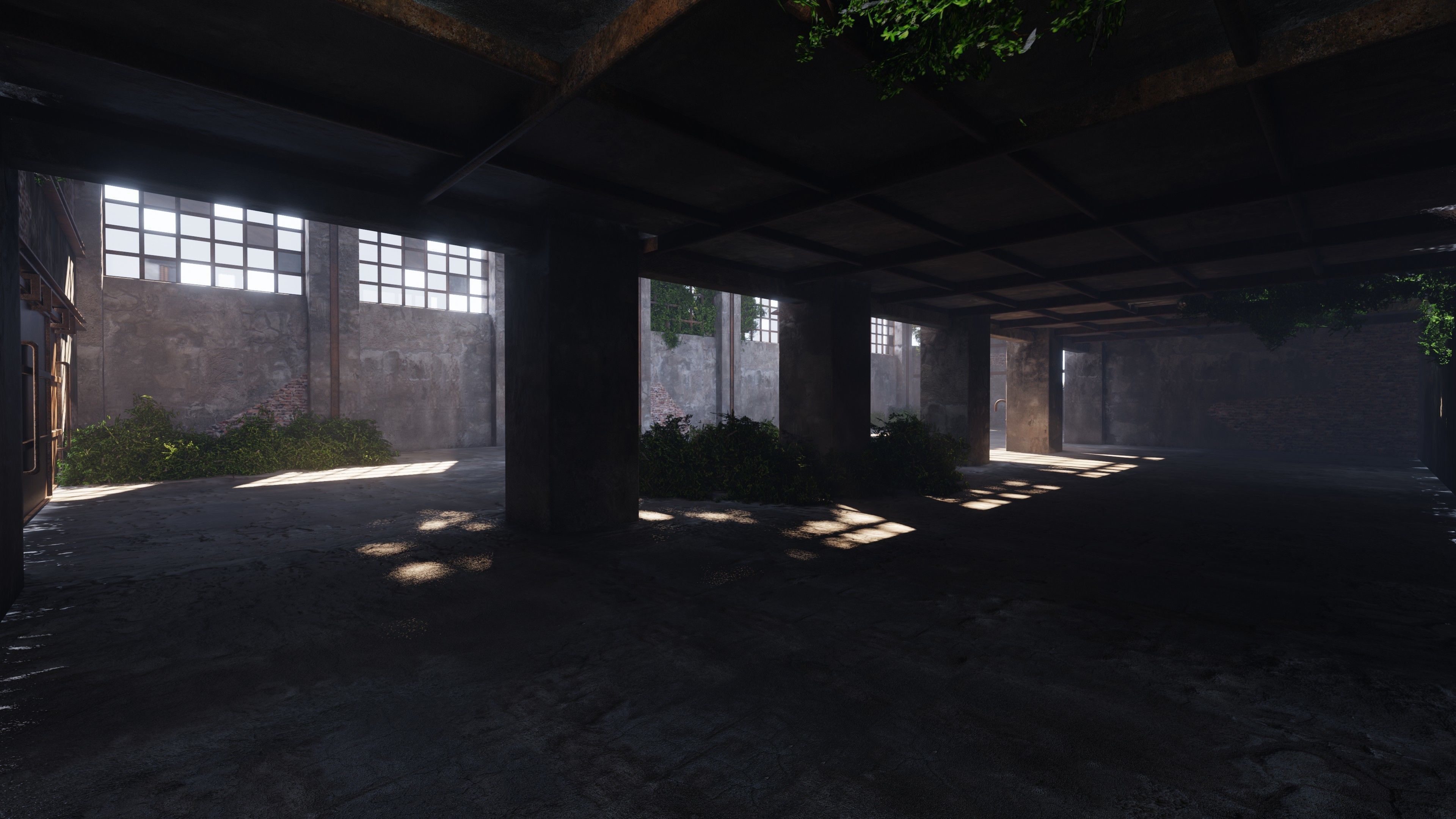 SHC Abandoned Factory hall Low-poly 3D model_4