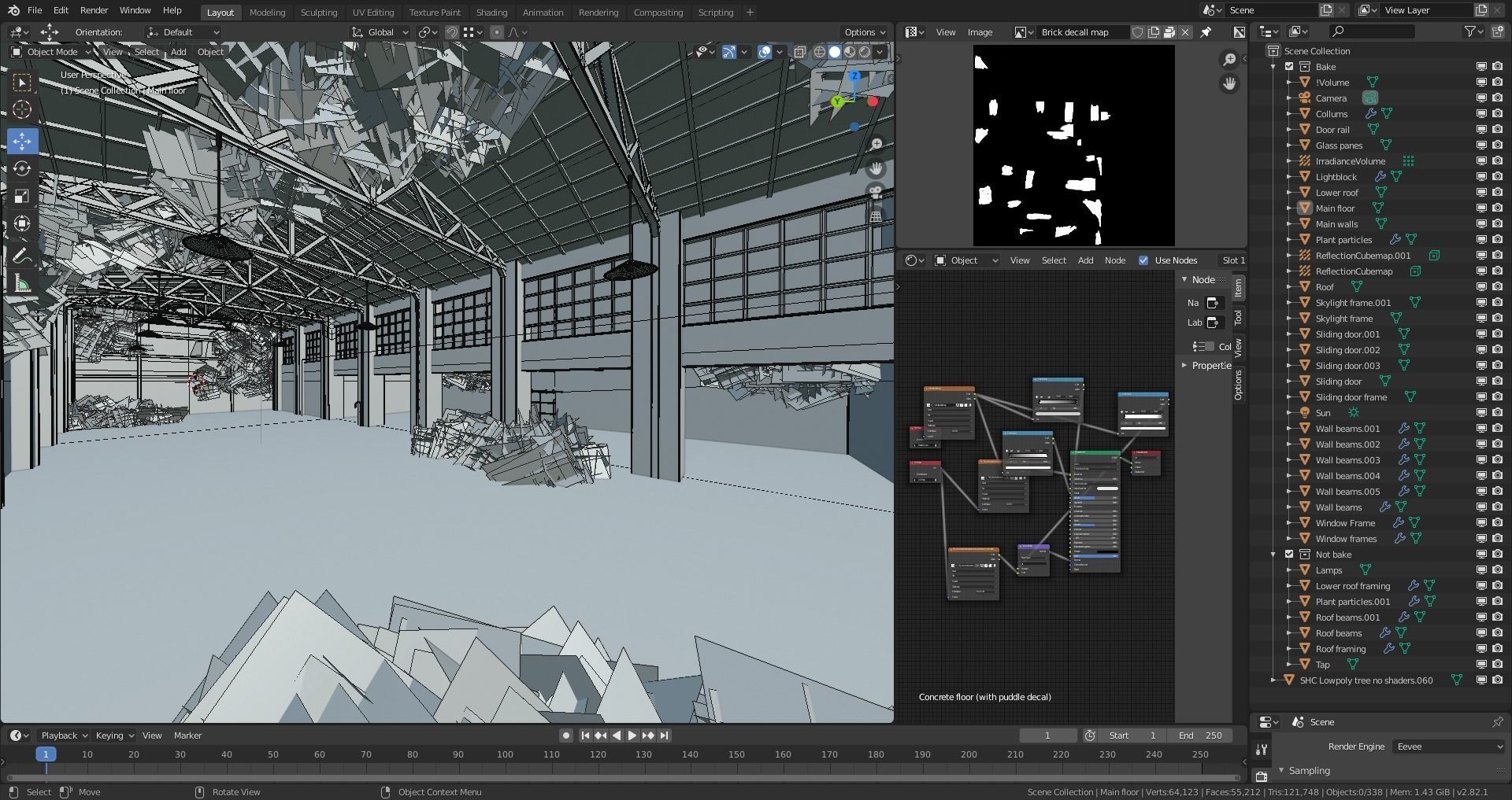 SHC Abandoned Factory hall Low-poly 3D model_8