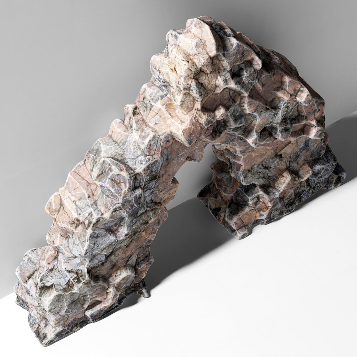 Rock sea arch 3D model_8