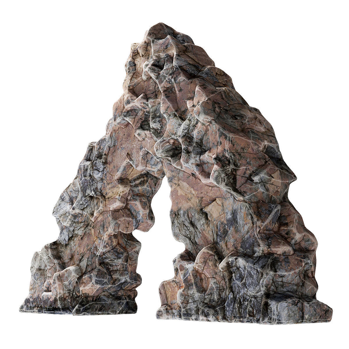 Rock sea arch 3D model_2