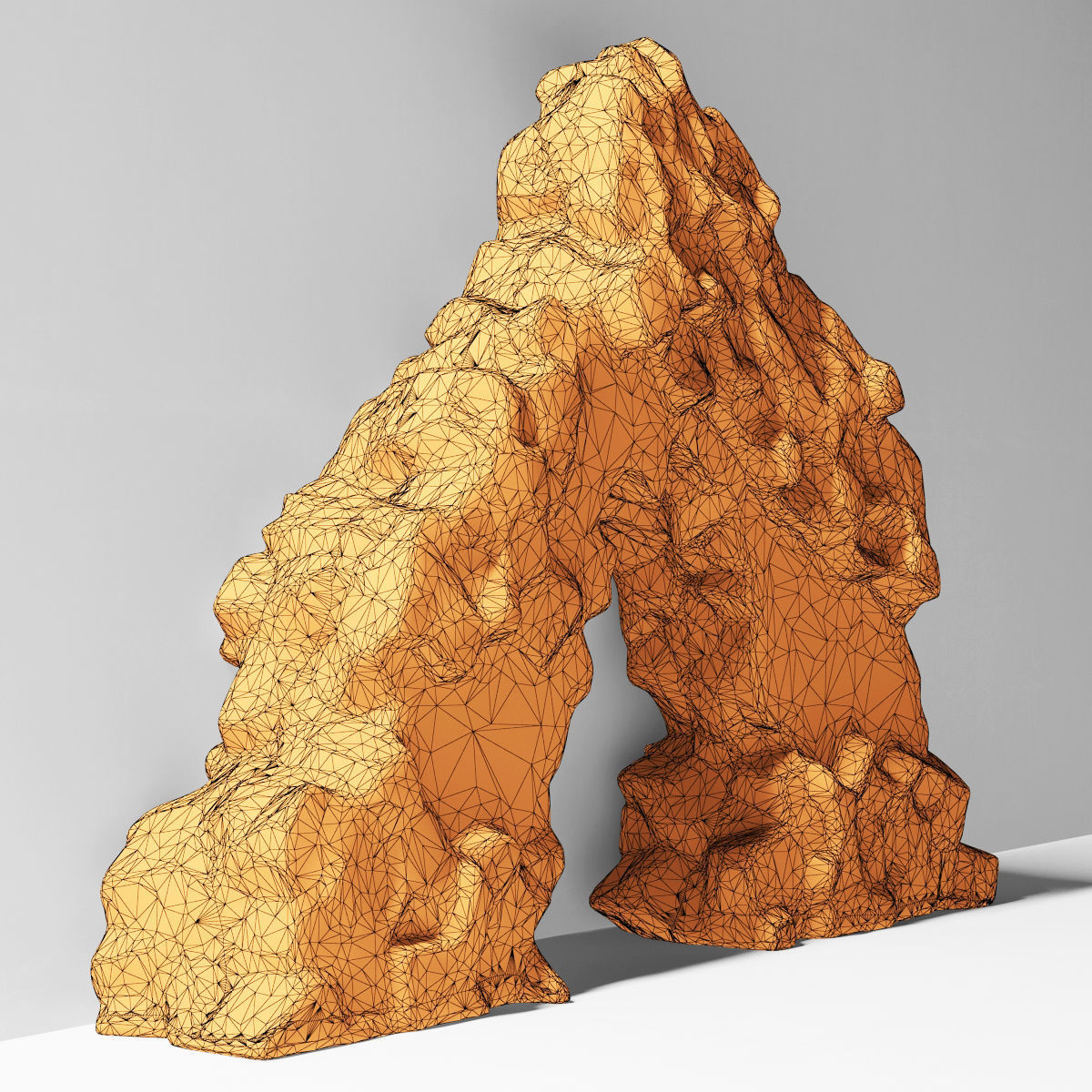 Rock sea arch 3D model_12