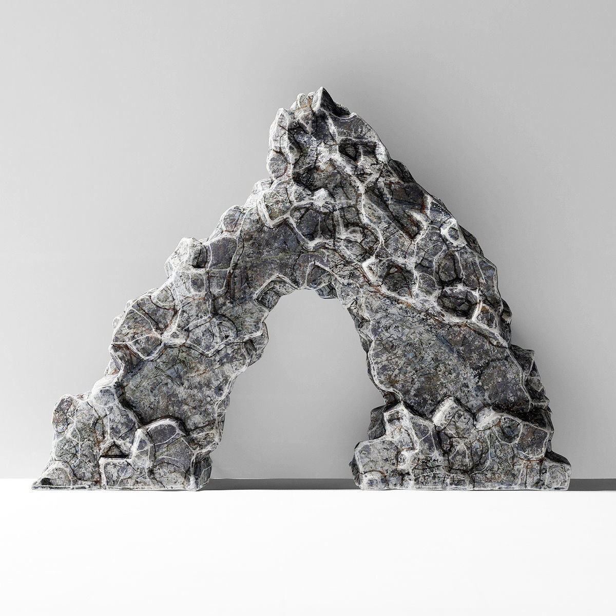 Rock sea arch 3D model_3