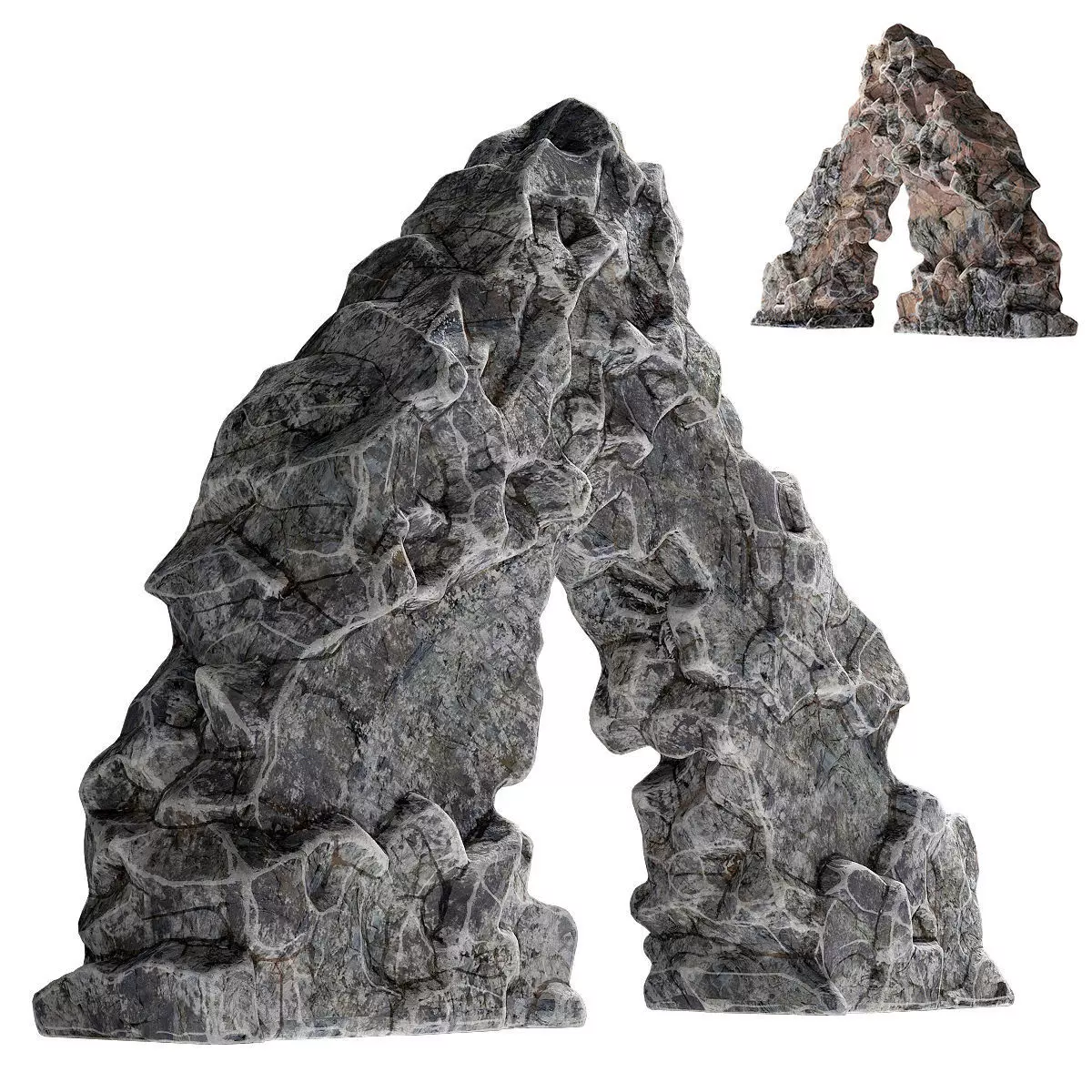Rock sea arch 3D model_0