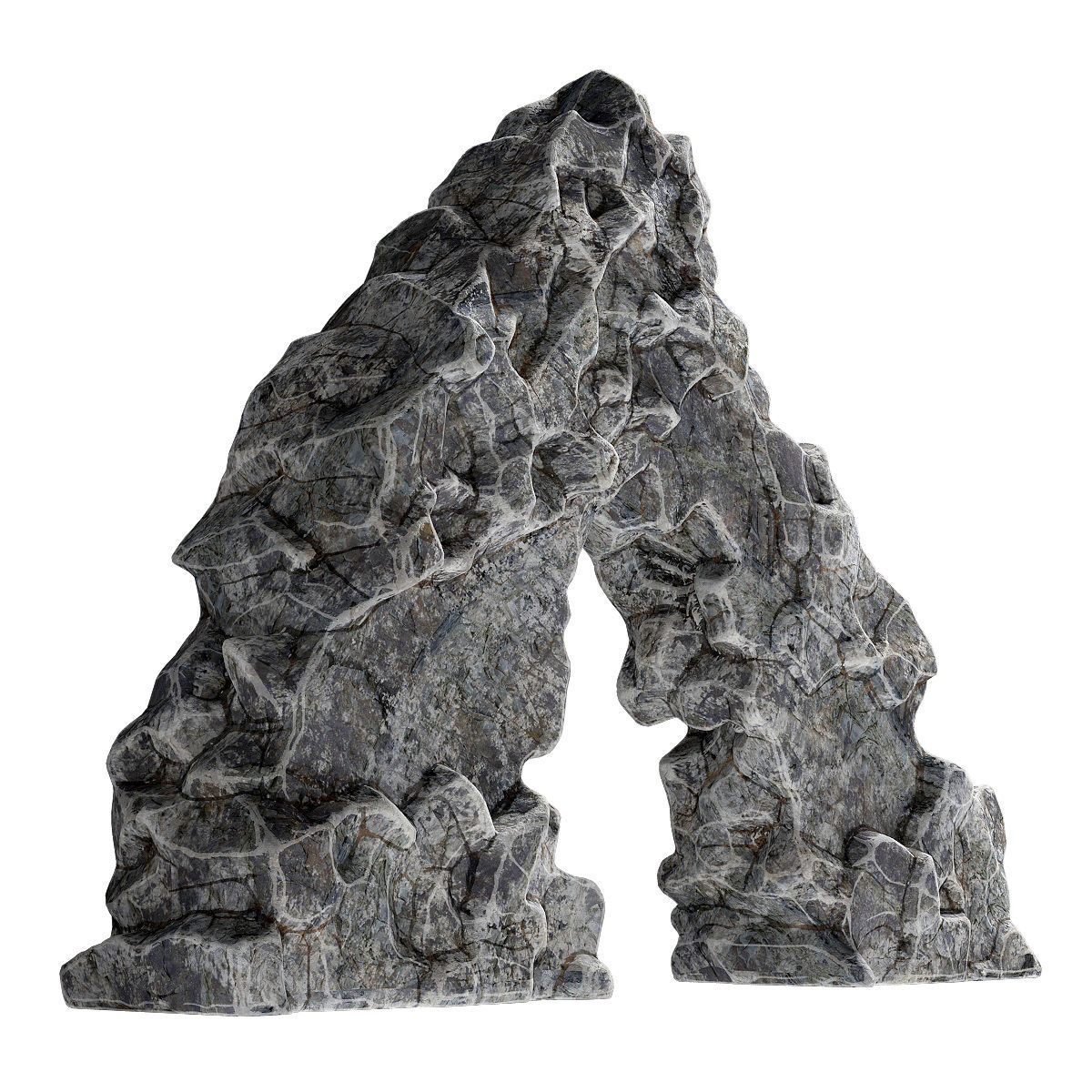 Rock sea arch 3D model_1
