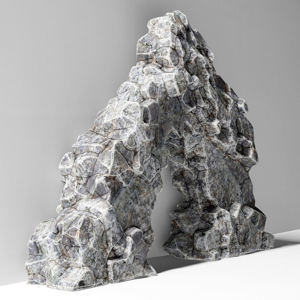 Rock sea arch 3D model_4