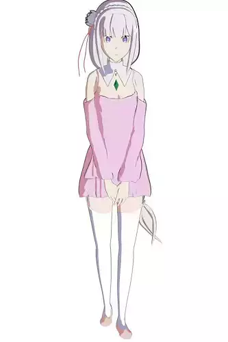 RE ZERO-EMILIA-RIG- ANIME GIRL 