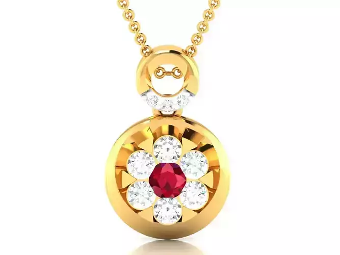 Women pendant 3dm render detail