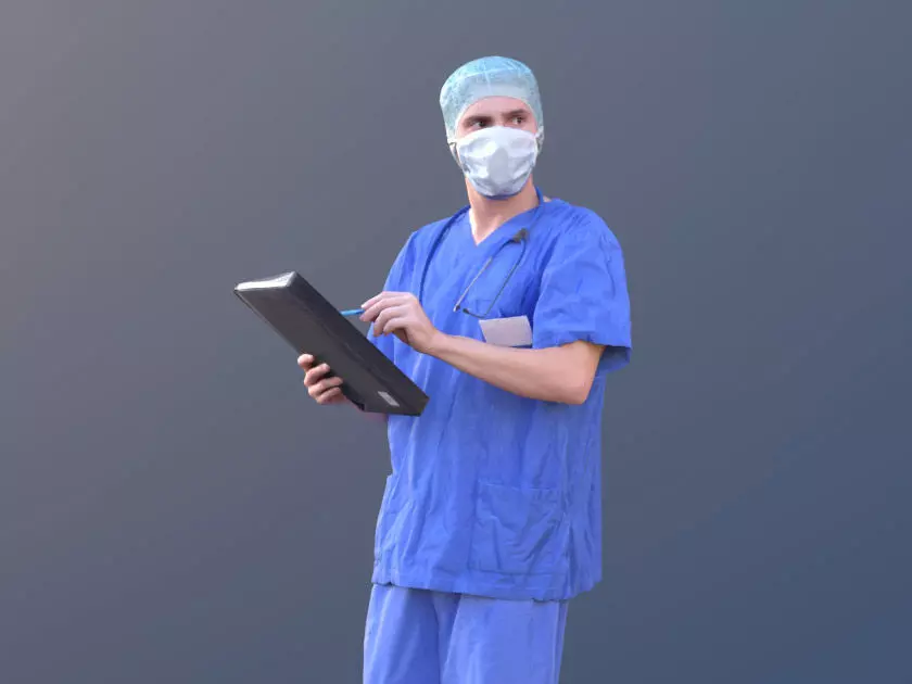 Andy 10493 - Working Doctor Low-poly 3D model_0