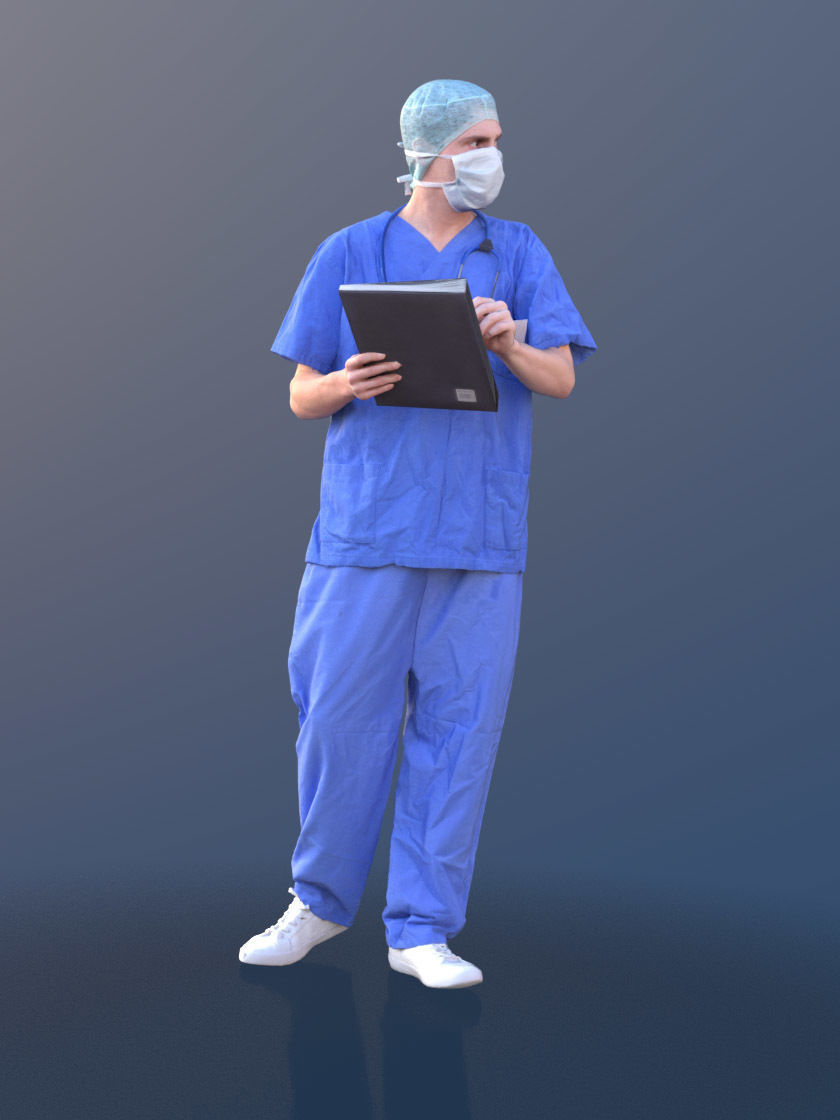 Andy 10493 - Working Doctor Low-poly 3D model_2