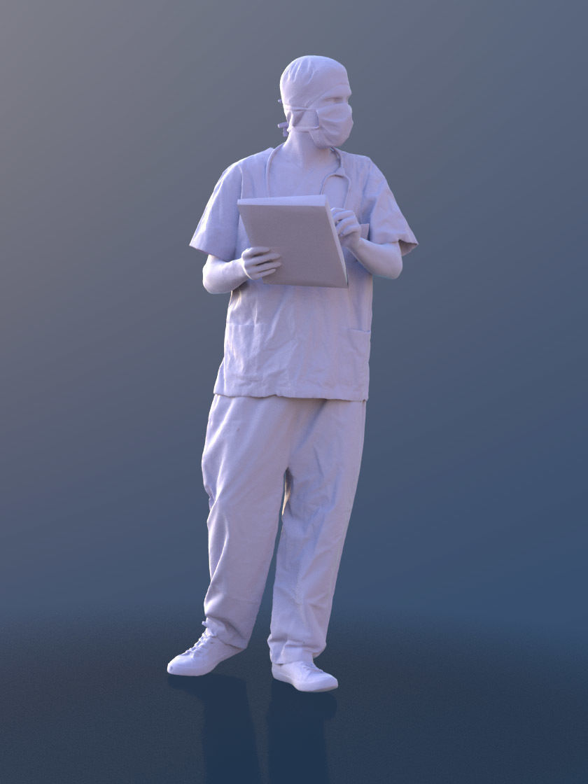 Andy 10493 - Working Doctor Low-poly 3D model_4
