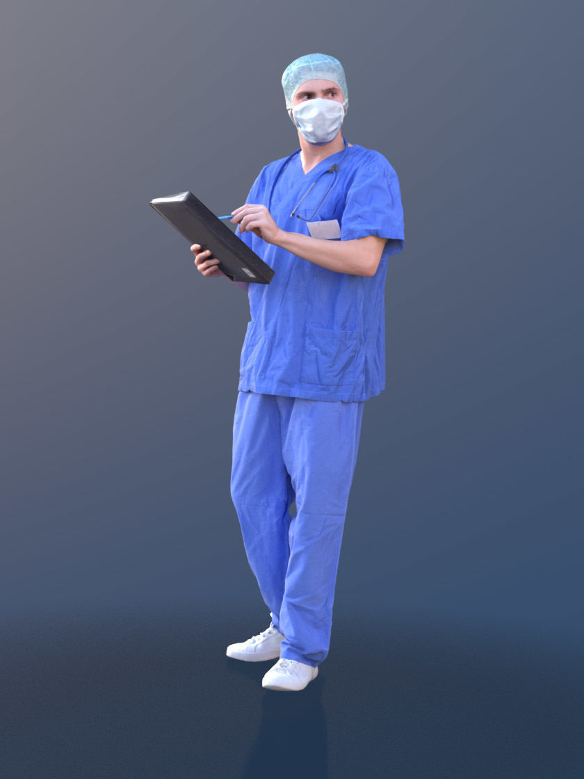 Andy 10493 - Working Doctor Low-poly 3D model_1