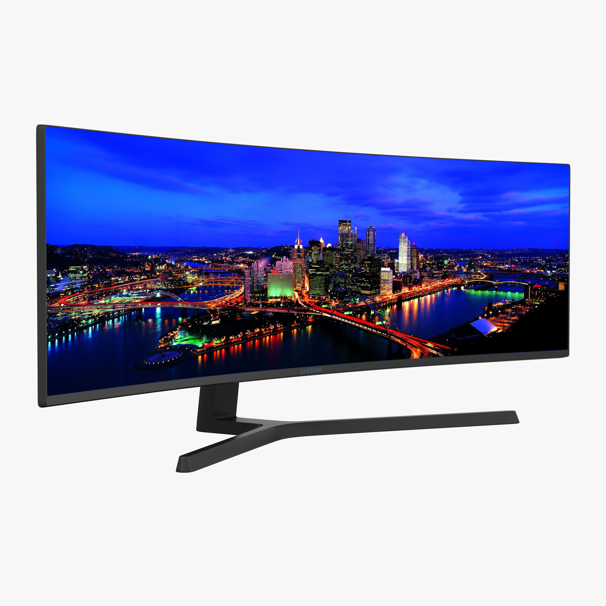 Gaming monitor Samsung Low-poly 3D model_4