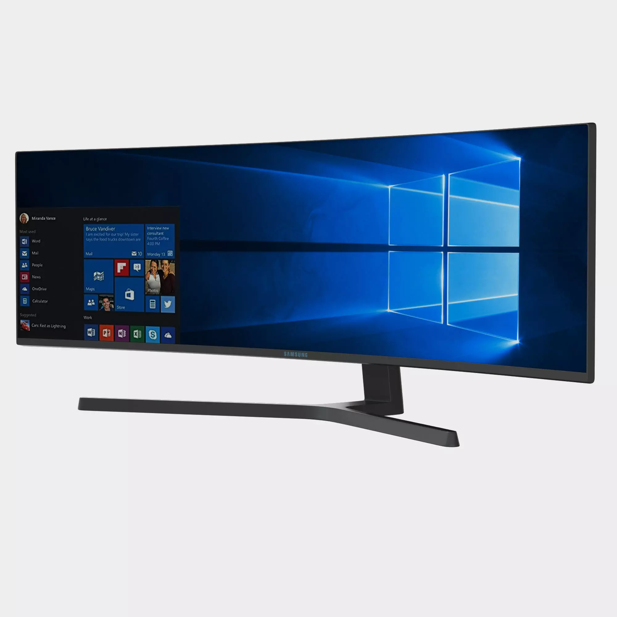 Gaming monitor Samsung Low-poly 3D model_0