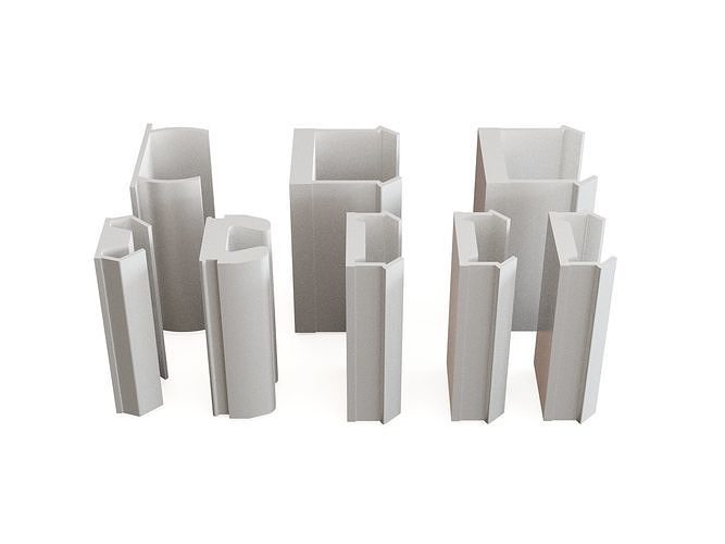 Profile aluminium cover profiles 3D model
