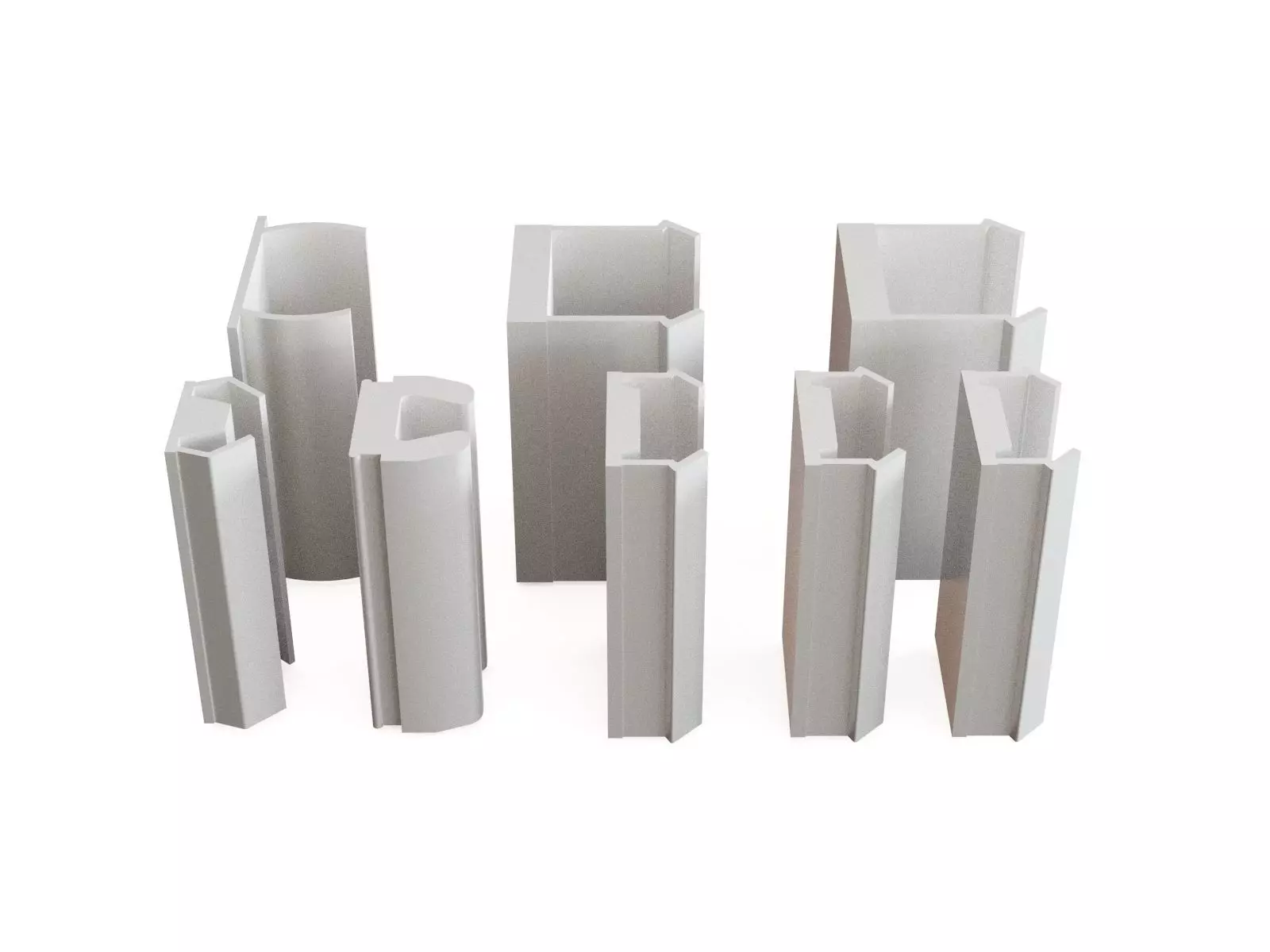 Profile aluminium cover profiles 3D model_0