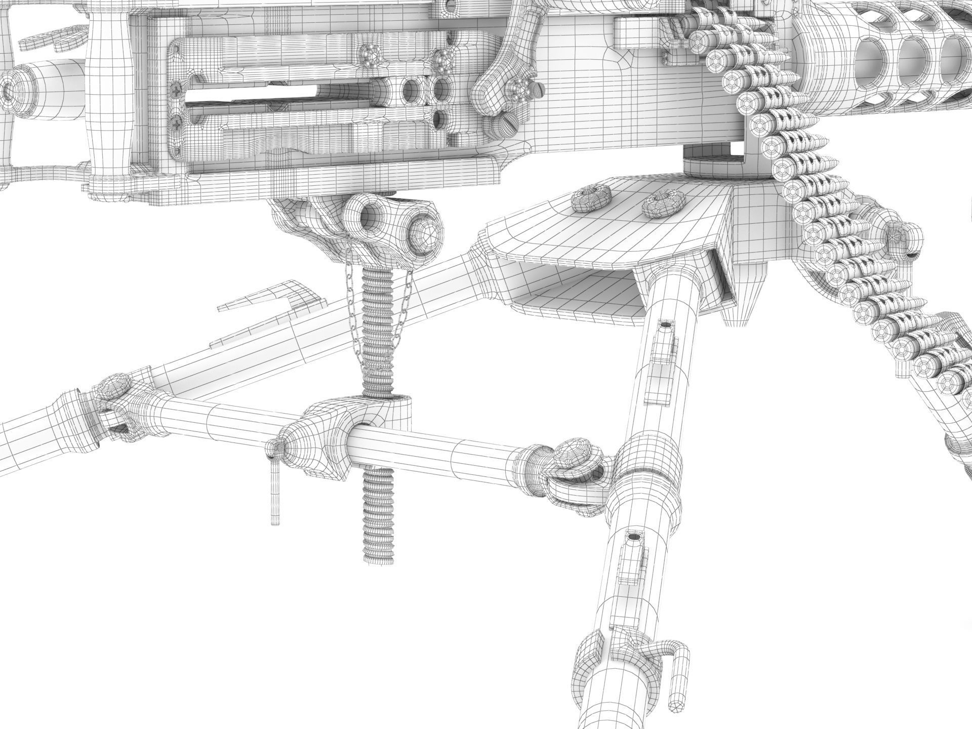 Browning Machine Gun Cal 50 M2 HB 3D model_10