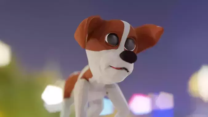 Cute Dog Free Free 3D model