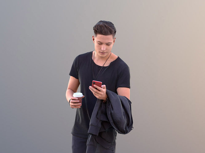 Dan 10476 - Standing Casual Man Low-poly 3D model