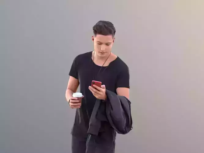Dan 10476 - Standing Casual Man Low-poly 3D model