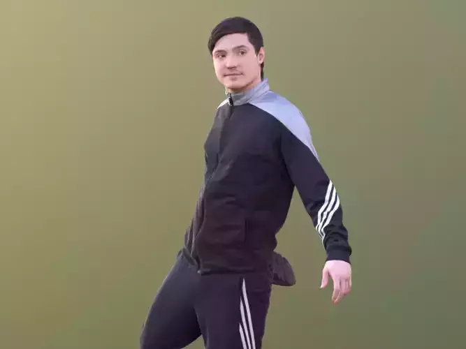 Andy 10463 - Stretching Man Low-poly 3D model