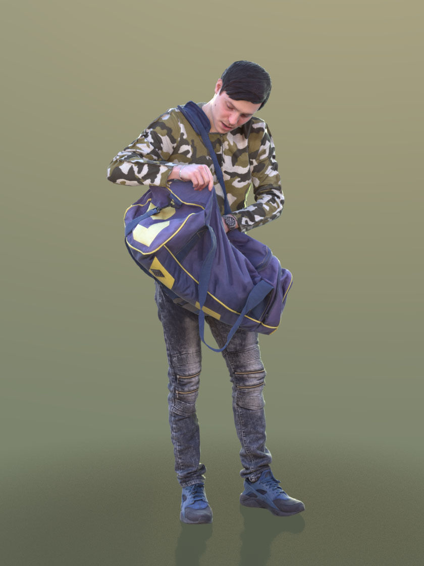 Andy 10462 - Standing Gym Man Low-poly 3D model_1