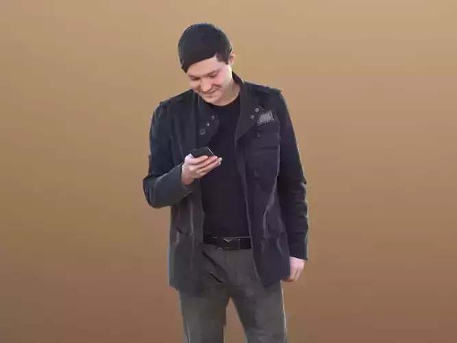 Andy 10460 - Standing Casual Guy Low-poly 3D model