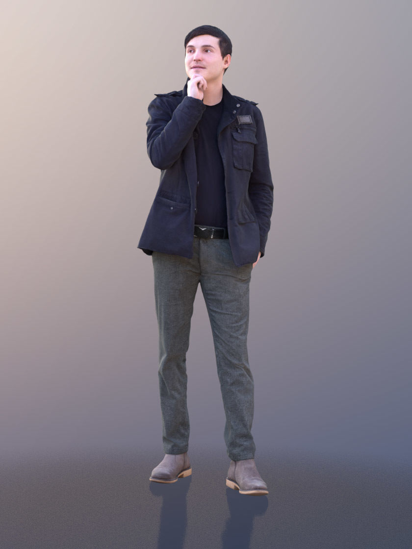 Andy 10459 - Talking Casual Man Low-poly 3D model_1