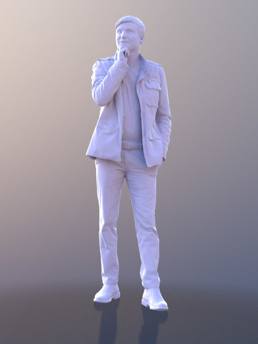 Andy 10459 - Talking Casual Man Low-poly 3D model_3