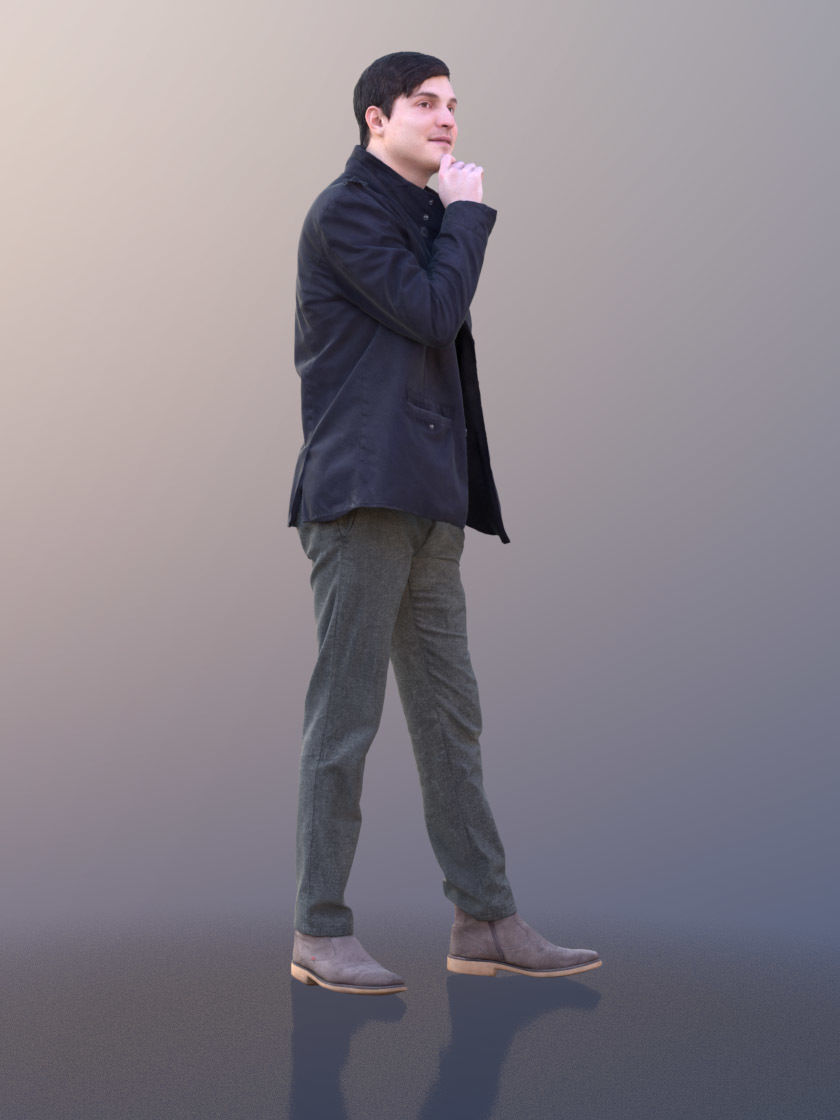 Andy 10459 - Talking Casual Man Low-poly 3D model_2