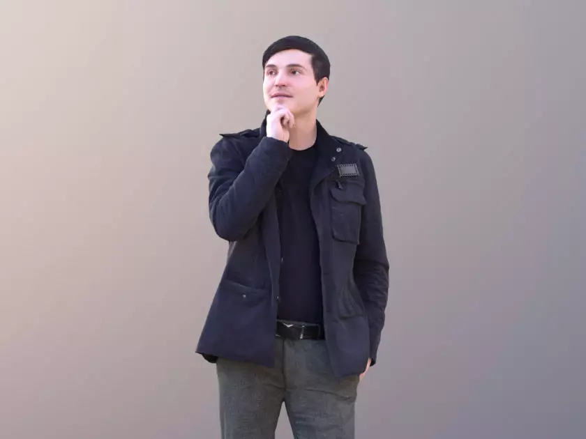 Andy 10459 - Talking Casual Man Low-poly 3D model_0