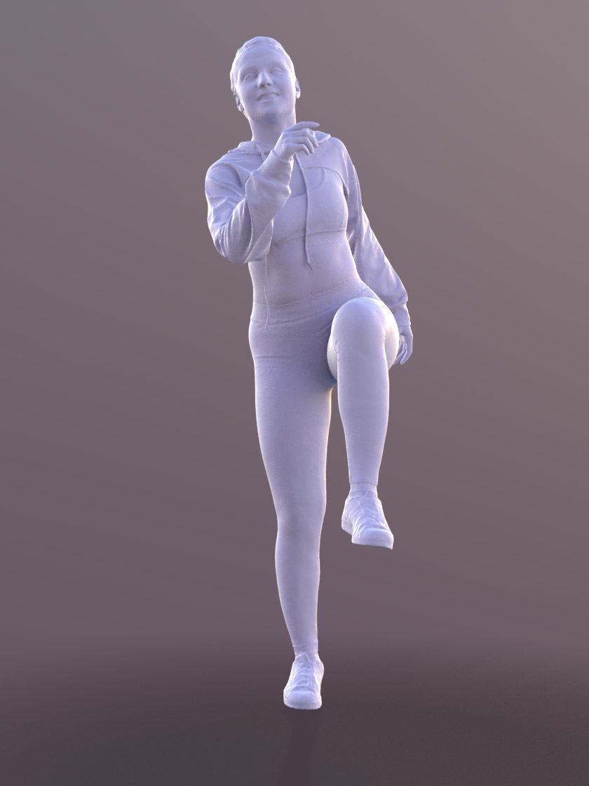 Sheona 10450 - Fitness Girl Low-poly 3D model_3