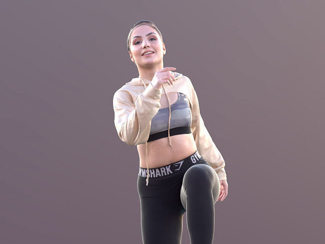 Sheona 10450 - Fitness Girl Low-poly 3D model