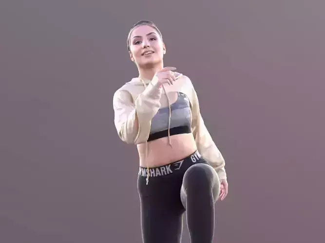 Sheona 10450 - Fitness Girl Low-poly 3D model